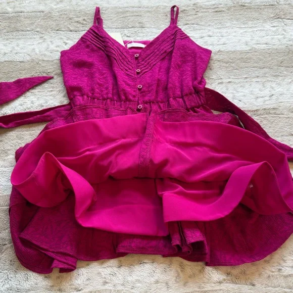 NWT💕Ramy Brook Kallie Wild Rose Springtime Burnout Mini Dress in Rose Burnout - Picture 7 of 16